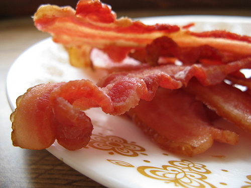 Mmmmm. Delicious, delicious bacon. Aubrey OWho, Now?