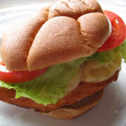 Prepared teriyaki chicken sandwich