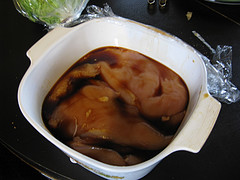 Prepared teriyaki chicken sandwich