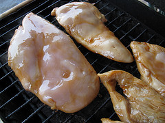 Grilling chicken breast
