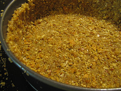 blueberry-topped cheesecake crust