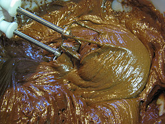 Chocolate Bundt cake batter