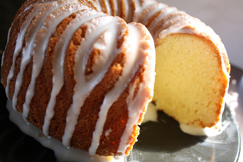 Prepared 7-up Bundt cake