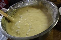 Banana cake batter