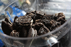 Oreo cookies in a bowl