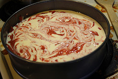 strawberry swirl cheesecake