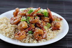 Sesame shrimp prepared 