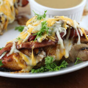 Alice Springs chicken served with honey mustard dipping sauce