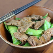 Beef with snow peas