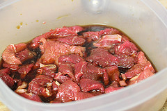 beef in marinade