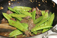 Beef with snow peas
