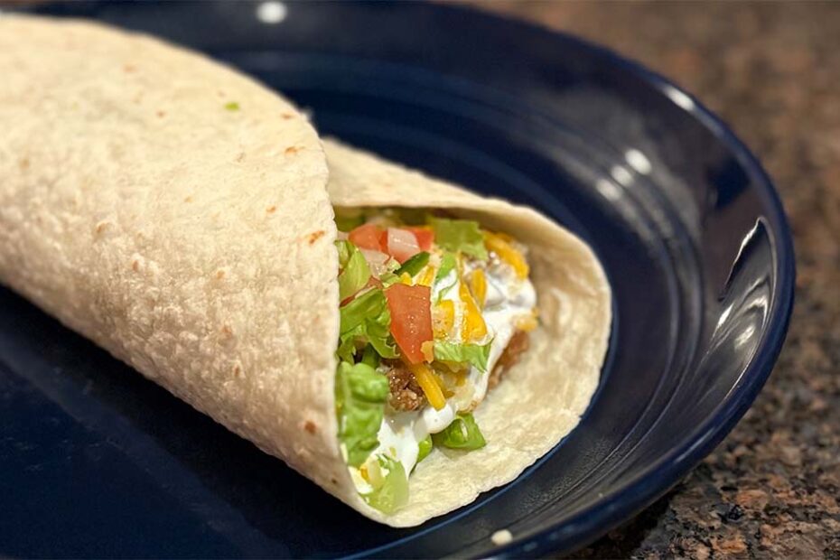 prepared Taco Bell burrito supreme