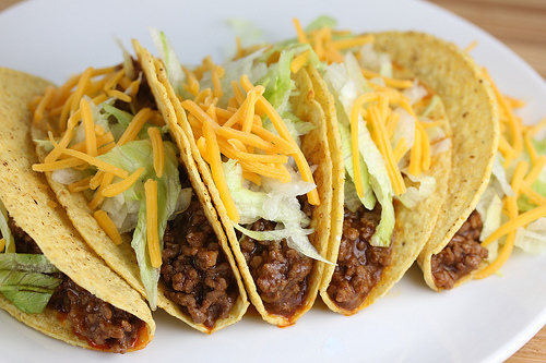Prepared Taco Bell knock-off tacos