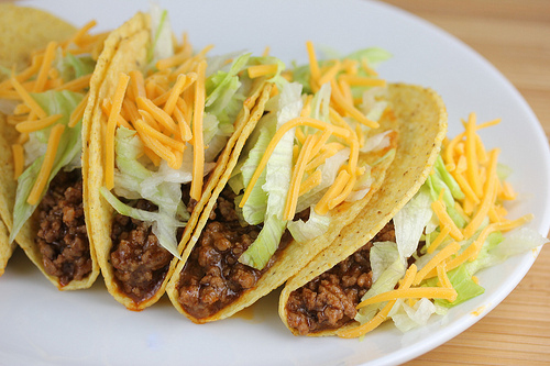 Image result for tacos with lettuce and cheese