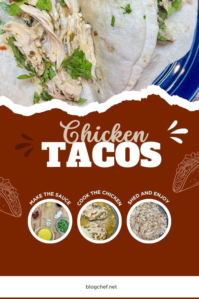 Easy chicken tacos pin. 