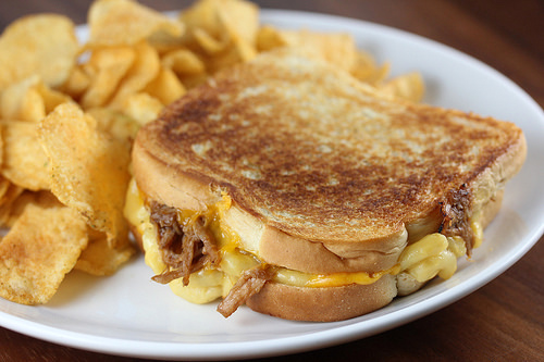 pulled pork grilled cheese