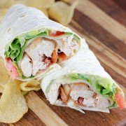 Rotisserie chicken club wrap