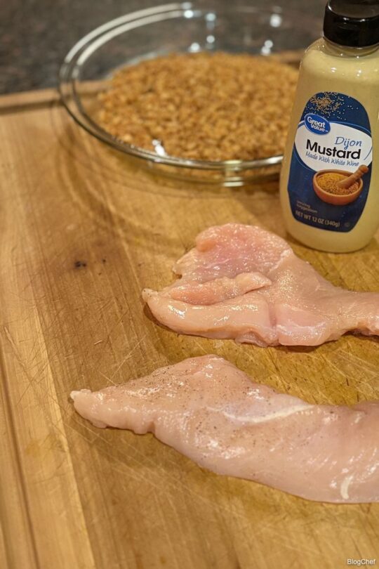 Crispy onion chicken being prepared 