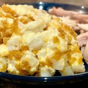 plated crunchy potato casserole