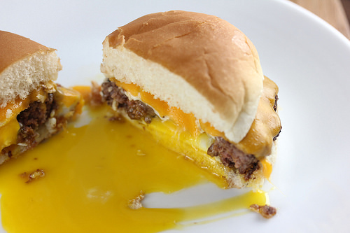 Egg in a hole burger