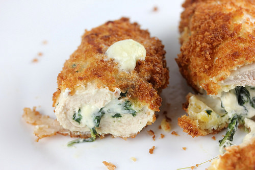 Spinach Dip Stuffed Chicken