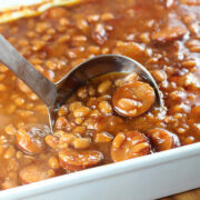Smoked sausage and beans