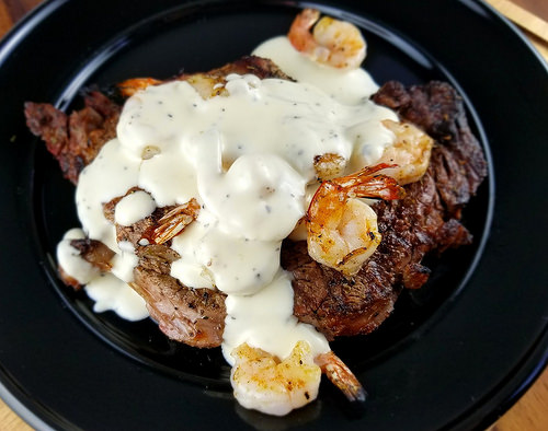 Shrimp and Parmesan Steak