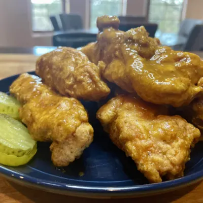 Prepared KFC Georgia Gold chicken.