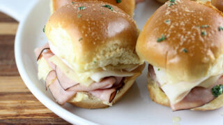 Chicken cordon bleu sliders.