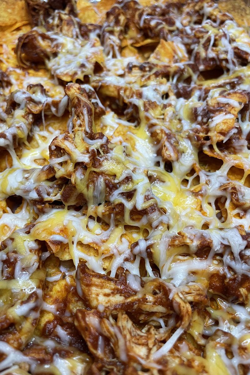 Prepared Doritos chicken nachos.