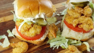 Shrimp Po-boy sliders.