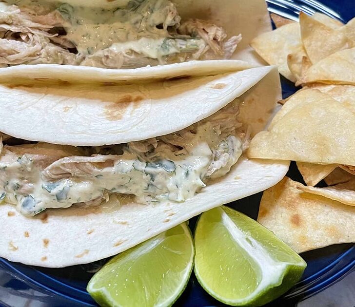 Easy pork verde tacos by BlogChef.