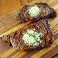 Grilled Steak with Blue Cheese Butter