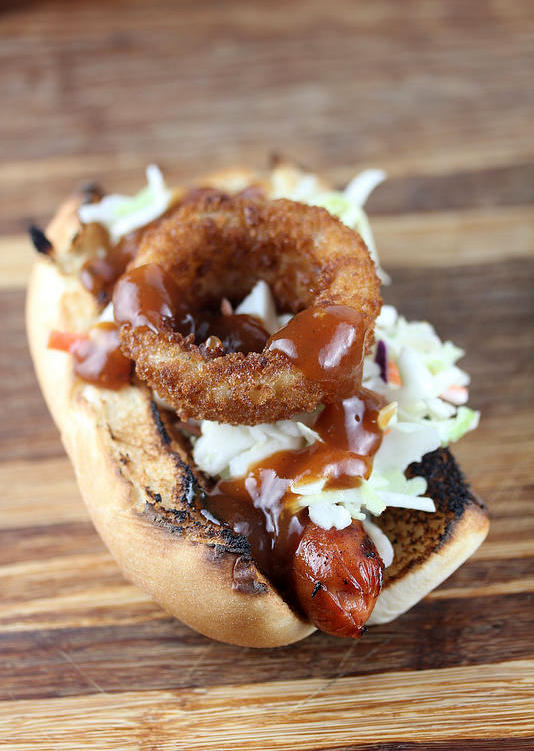 Hot Dogs with Onion Rings