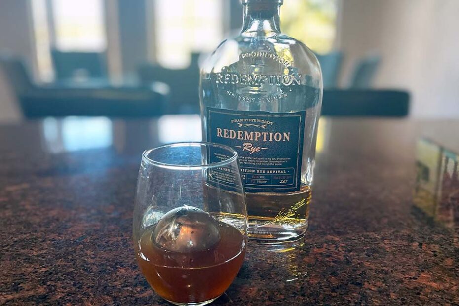 Old fashioned made with rye whiskey