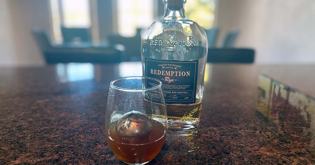 Old fashioned made with rye whiskey