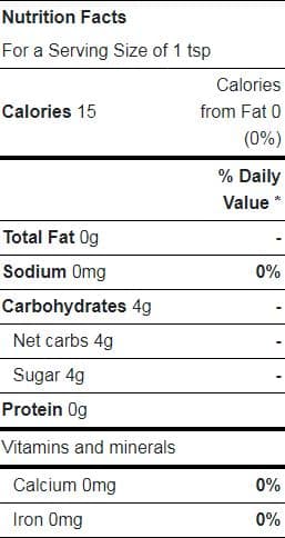 Vanilla Bean Paste nutrition facts