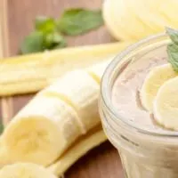 Banana yogurt post-workout smoothie.