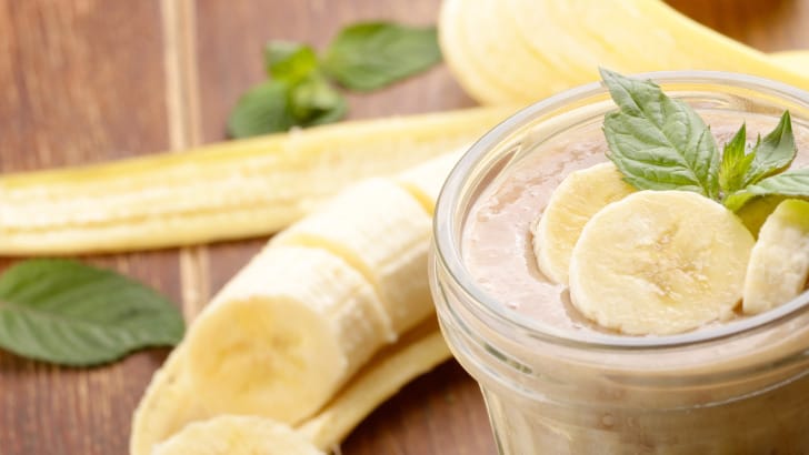 Banana yogurt post-workout smoothie.