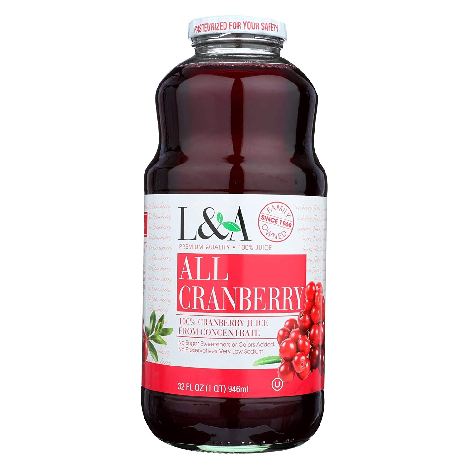 L and A All Cranberry Juice