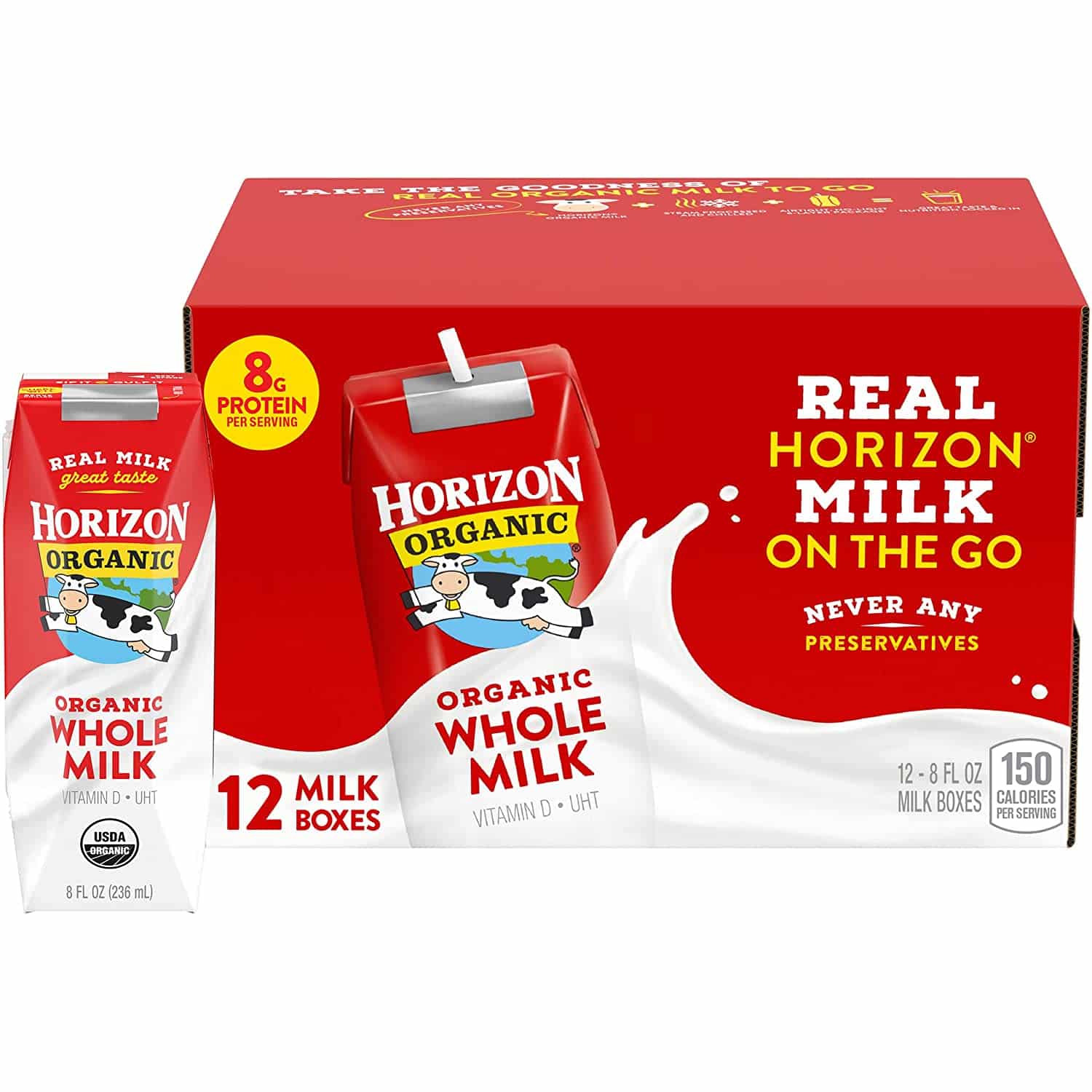 Horizon Organic Whole Milk Single, 8 Fl Oz