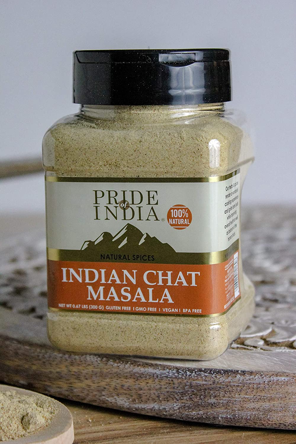 Pride Of India - Tangy Chat Masala Seasoning - Traditional Delhi Style, 8oz (227gm)