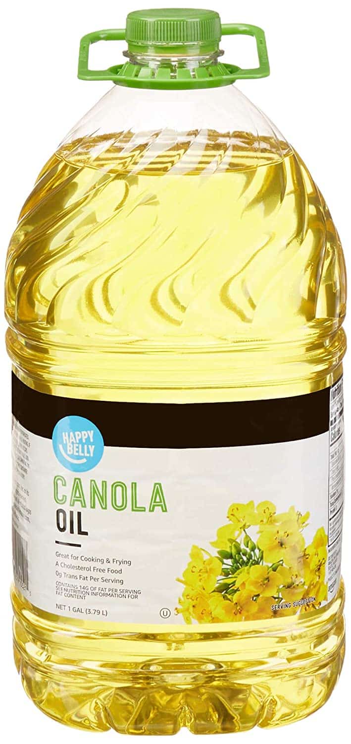 Amazon Brand - Happy Belly Canola Oil, 1 Gallon (128 Fl Oz)