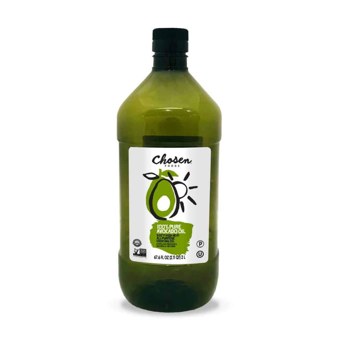 Chosen Foods Avocado Oil – Kosher, Non-GMO, Keto and Paleo Diet Friendly, for High-Heat Cooking, Frying, Baking, Homemade Sauces, Dressings and Marinades, BPA Free PET Bottle, Bulk 2 Liter
