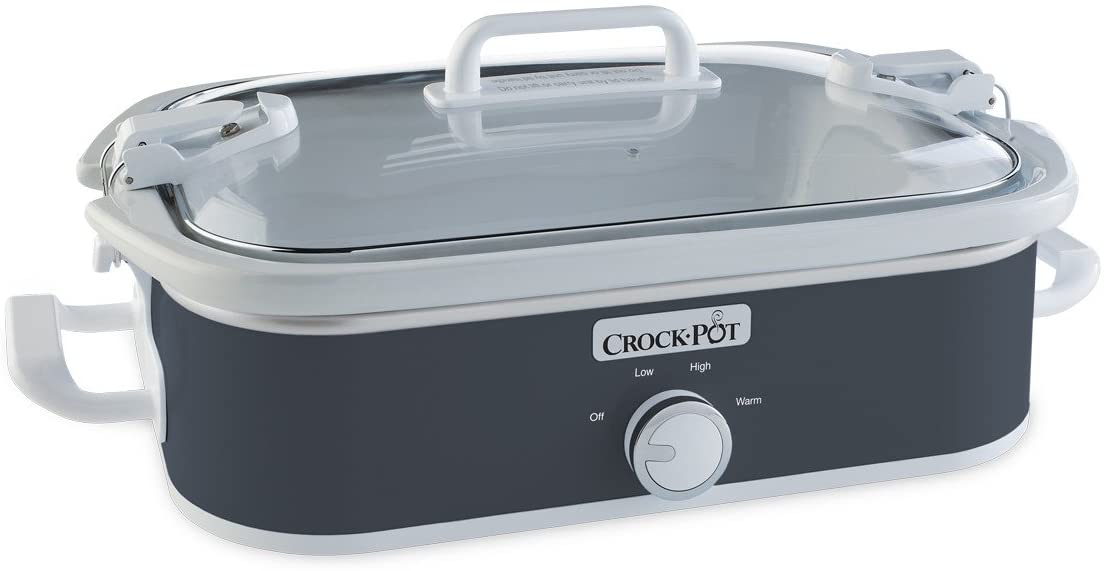 Crock-Pot 3.5 Quart Casserole Manual Slow Cooker, Charcoal