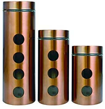 Le Regalo 3-Piece Canister Set, 3, Copper