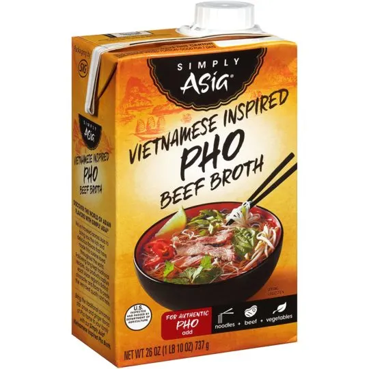 Simply Asia Vietnamese Inspired Pho Beef Broth, 1.62 Pound (Pack of 6) 