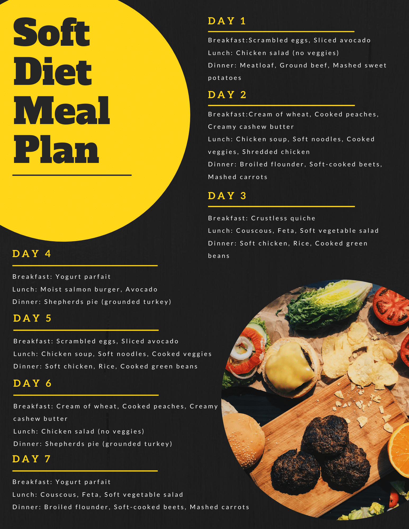 Soft Diet Meal Plan