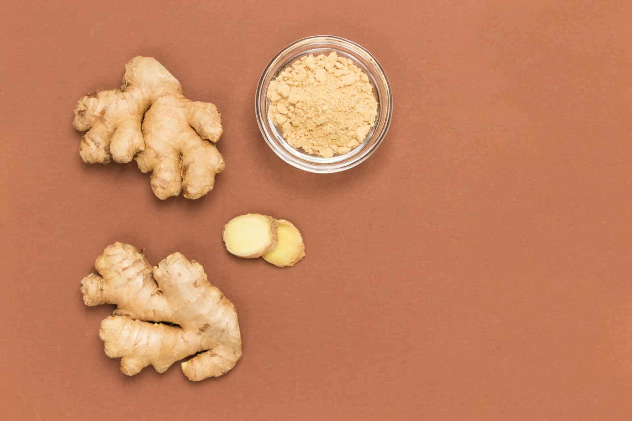 Raw ginger root 