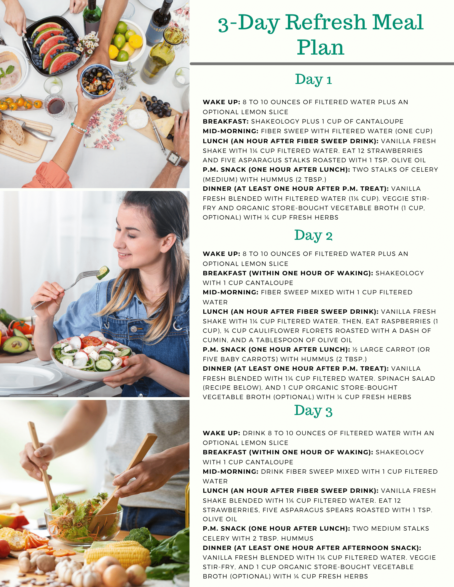 3-Day Refresh Meal Plan